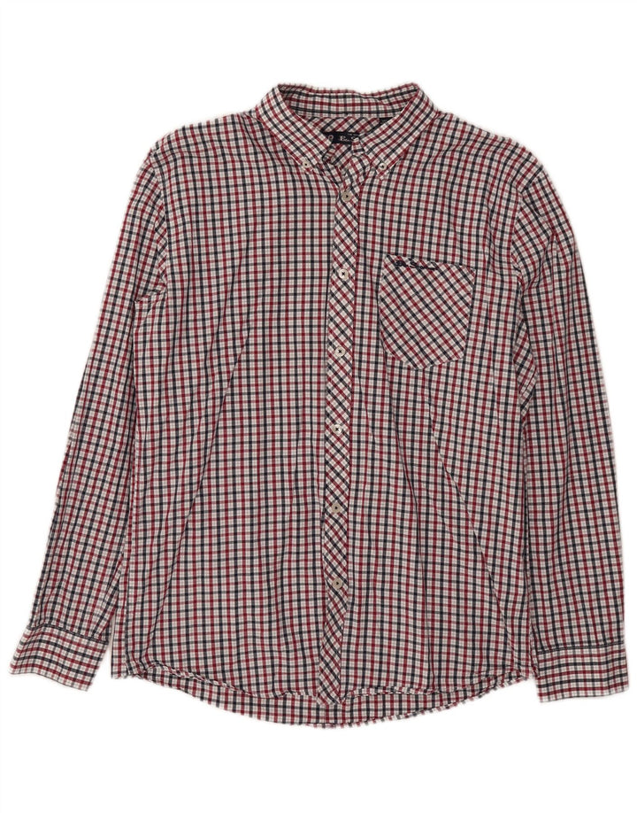 Ben Sherman Mens Shirt Large Multicoloured Check Cotton