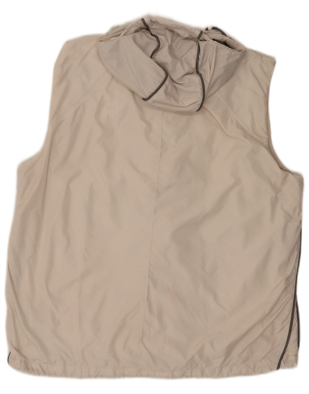 Diadora Womens Oversized Hooded Gilet UK 16 Large Beige Polyamide
