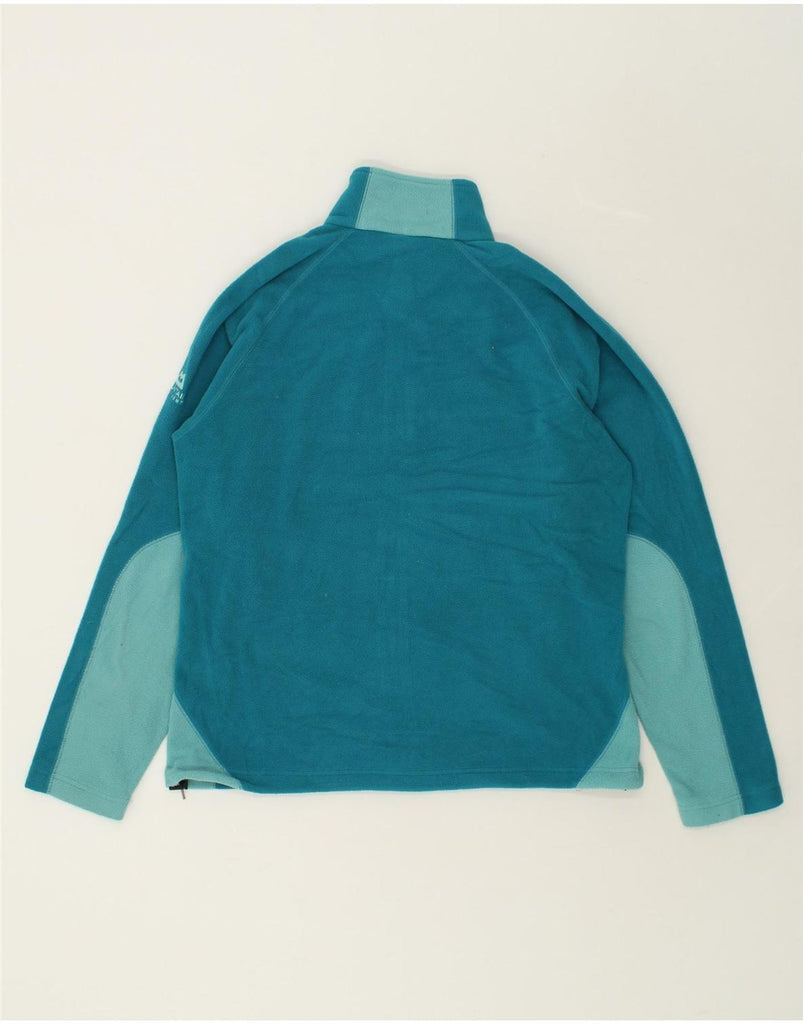 MOUNTAIN EQUIPMENT Womens Fleece Jacket UK 14 Large  Turquoise Colourblock | Vintage Mountain Equipment | Thrift | Second-Hand Mountain Equipment | Used Clothing | Messina Hembry 
