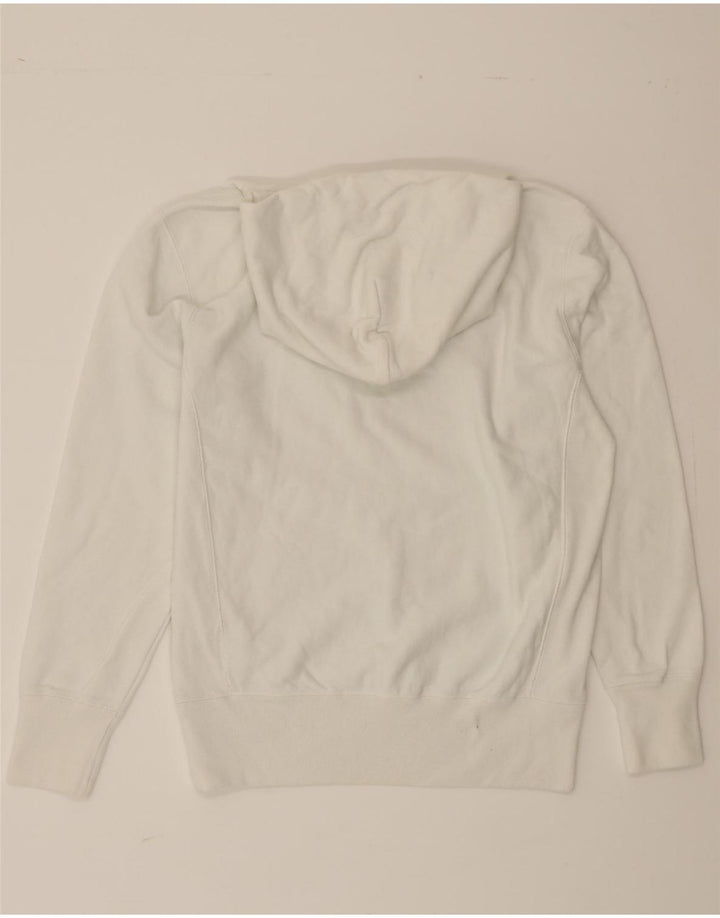 CHAMPION Mens Graphic Hoodie Jumper Medium White Cotton Vintage Champion and Second-Hand Champion from Messina Hembry 
