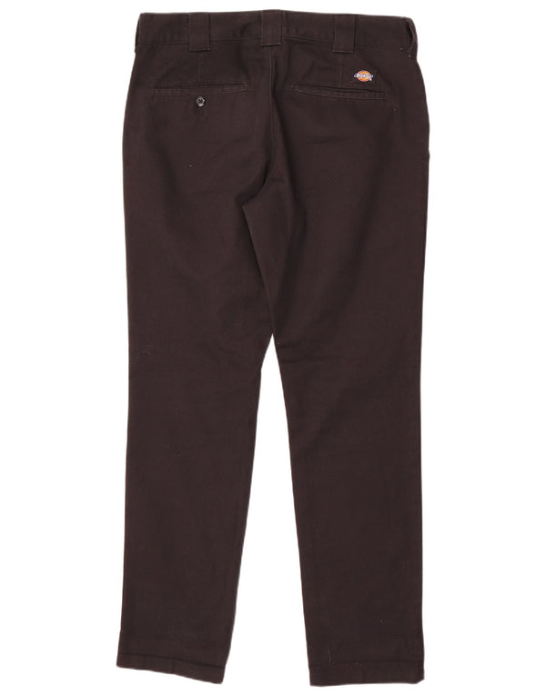 Dickies Mens Slim Fit Chino Trousers W32 L32 Black Cotton