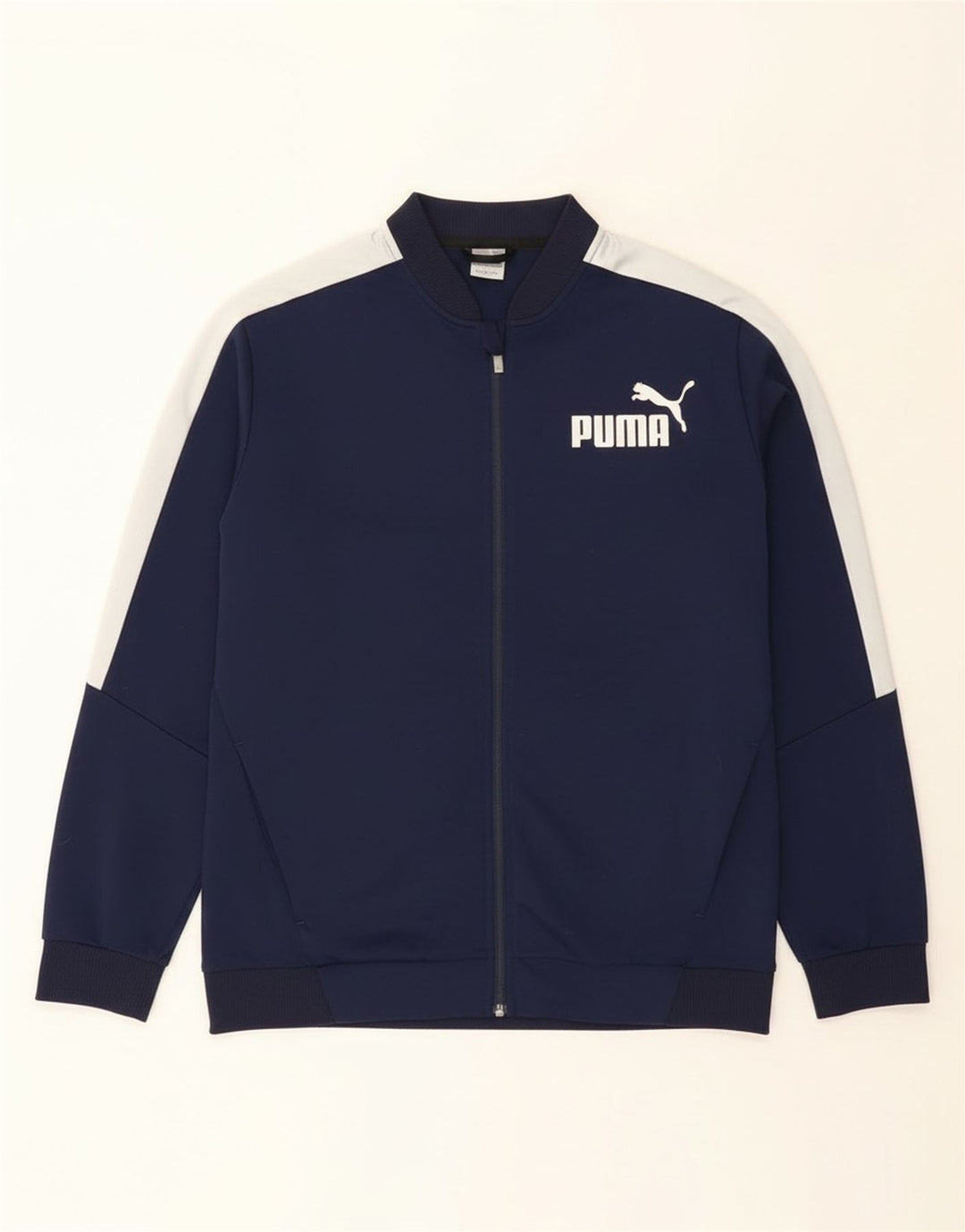 Puma Mens Graphic Tracksuit Top Jacket XL Navy Blue Colourblock