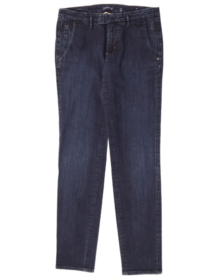 Jeckerson Womens Slim Jeans  W33 L33 Navy Blue Cotton