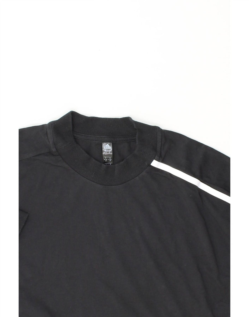 ADIDAS Womens Graphic T-Shirt Top UK 12/14 Medium Black Cotton Vintage Adidas and Second-Hand Adidas from Messina Hembry 
