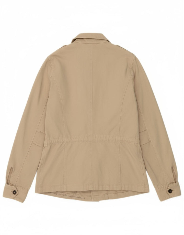 MURPHY & NYE Womens Military Jacket UK 16 Large Beige Cotton