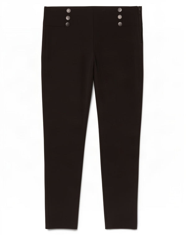 Zara Womens Slim Casual Trousers XL W32 L28 Black