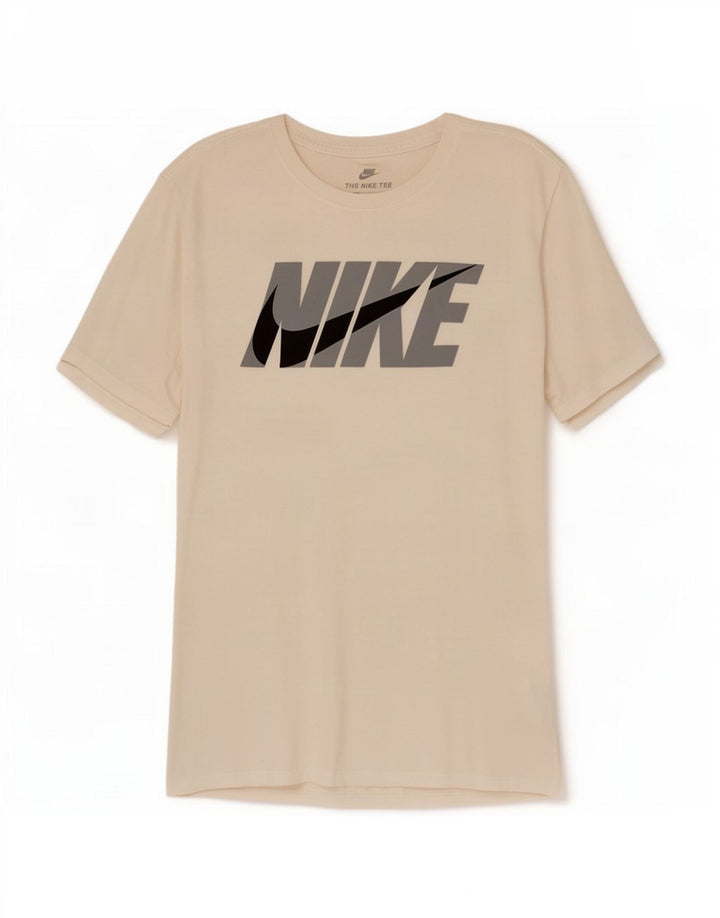 Nike Mens Athletic Cut Graphic T-Shirt Top Small White Cotton