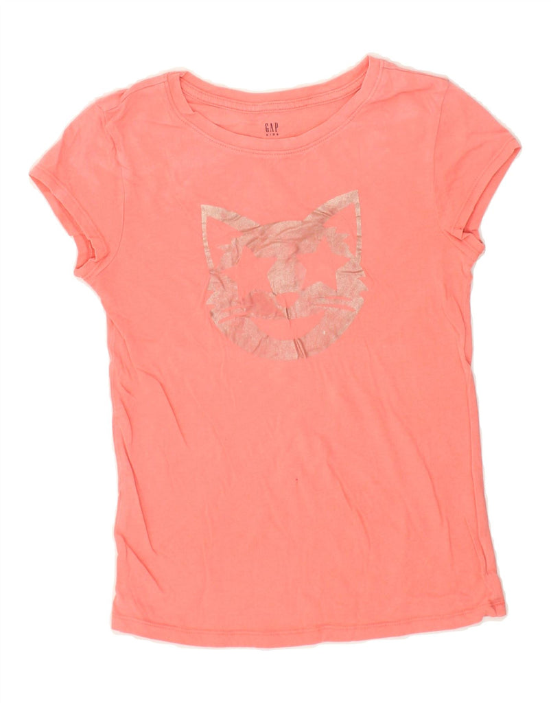 GAP Girls Graphic T-Shirt Top 12-13 Years Large Pink Cotton | Vintage Gap | Thrift | Second-Hand Gap | Used Clothing | Messina Hembry 