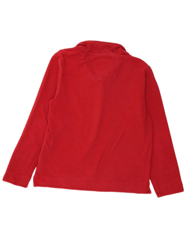 Crew Clothing Mens Zip Neck Sweatshirt Jumper Large Red Cotton