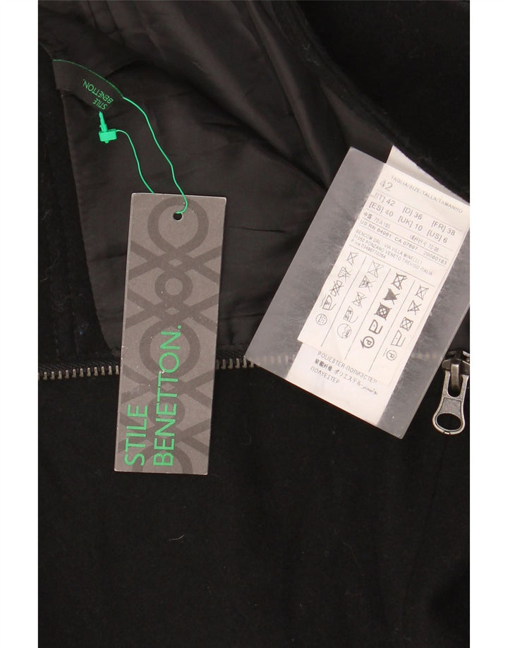 Benetton Womens Mini Skirt IT 42 Medium W30 Black Wool