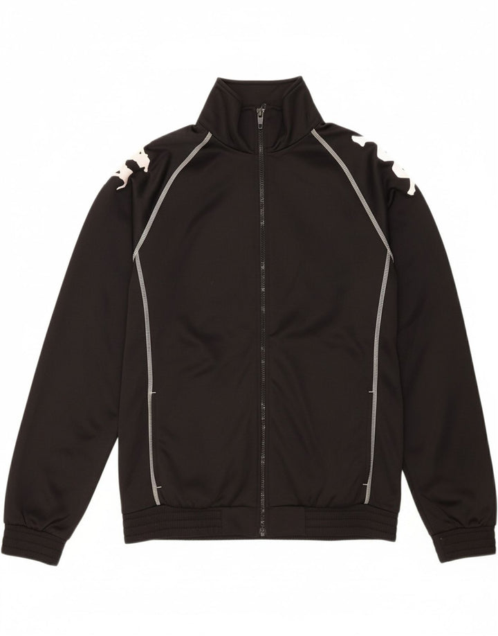 KAPPA Mens Graphic Tracksuit Top Jacket Medium Black Polyester