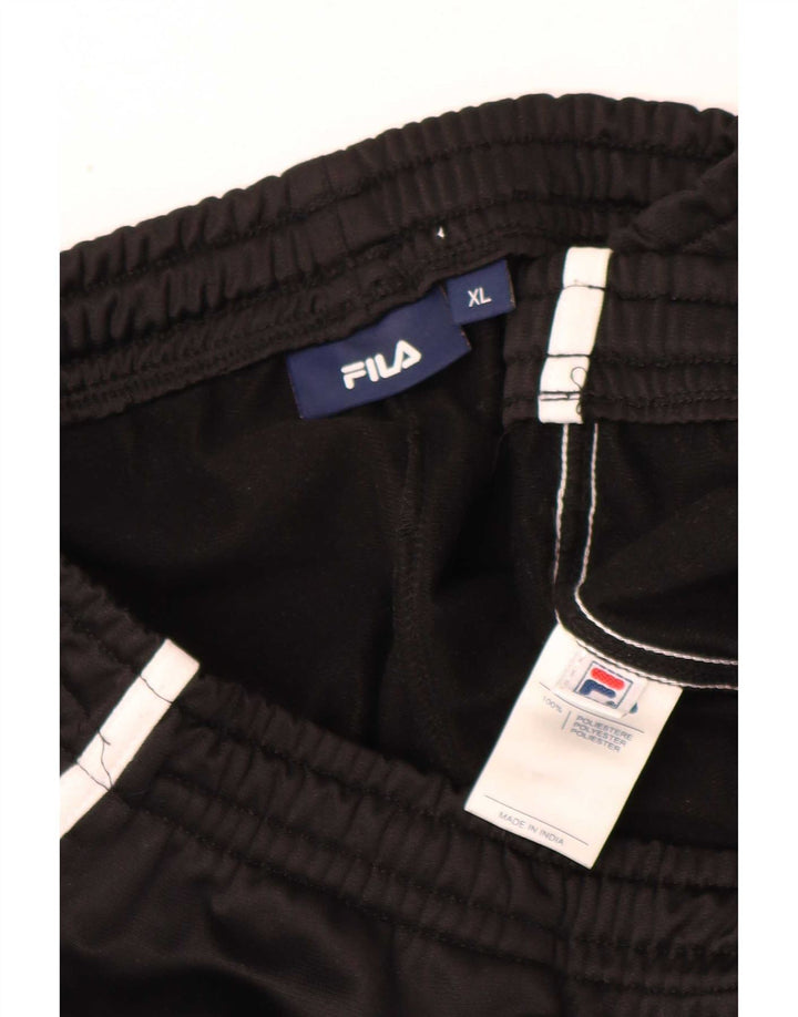 Fila Mens Regular Tracksuit Trousers XL Black Polyester