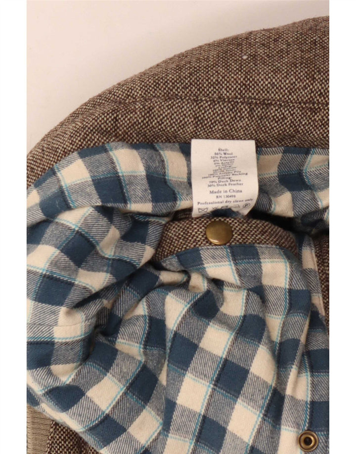Jack Wills Womens Padded Gilet UK 8 Small Brown Flecked Wool