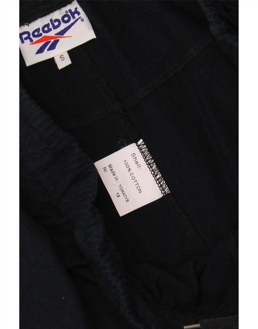 REEBOK Mens Graphic Sport Shorts Small  Navy Blue Cotton Vintage Reebok and Second-Hand Reebok from Messina Hembry 