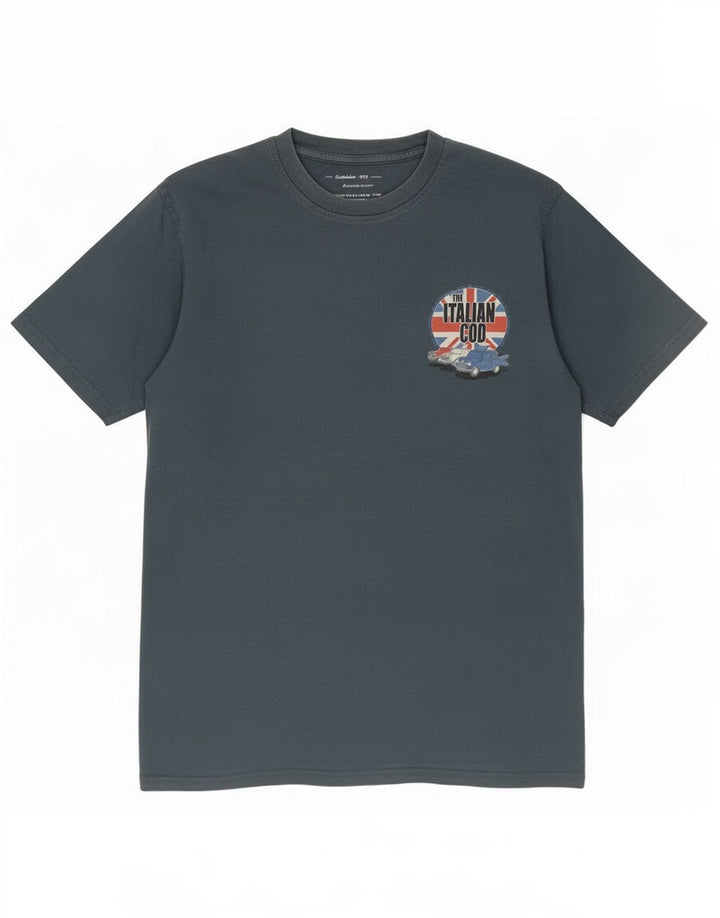 Weird Fish Mens Graphic T-Shirt Top Medium Grey Cotton