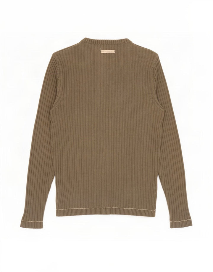 Gas Mens Top Long Sleeve Medium Khaki