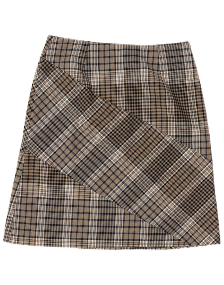 Max & Co. Womens A-Line Skirt W29 Medium Brown Check