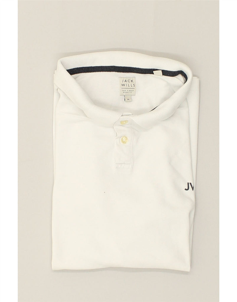 JACK WILLS Womens Polo Shirt UK 18 XL White | Vintage Jack Wills | Thrift | Second-Hand Jack Wills | Used Clothing | Messina Hembry 