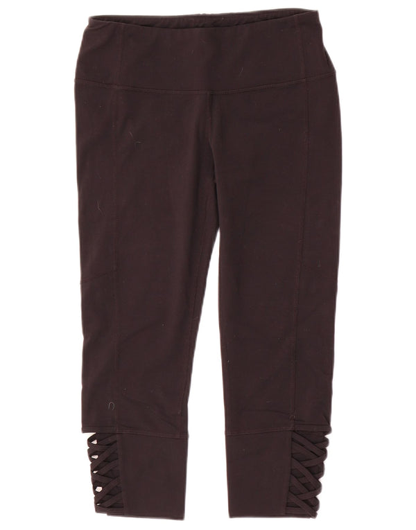 ATHLETA Womens Capri Leggings UK 10 Small  Black Nylon