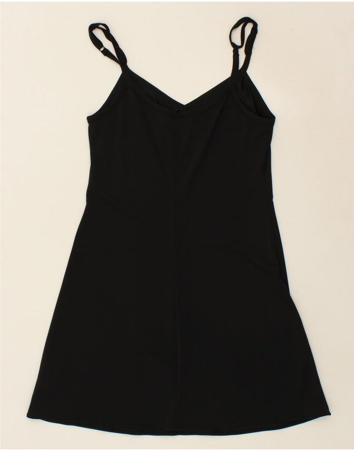 BENETTON Womens A-Line Dress UK 12 Medium Black Polyester Vintage Benetton and Second-Hand Benetton from Messina Hembry 