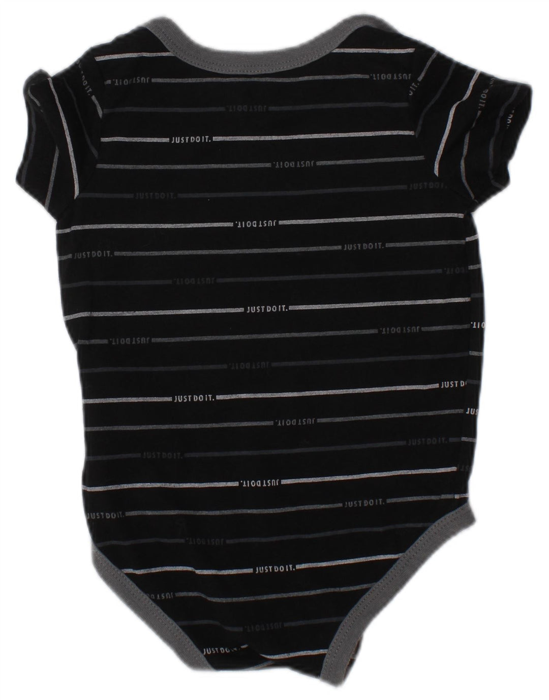 NIKE Baby Boys Graphic Bodysuit 6-9 Months Black Striped Cotton