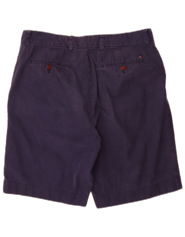 Tommy Hilfiger Mens Classic Fit Chino Shorts W34 Large Navy Blue Cotton
