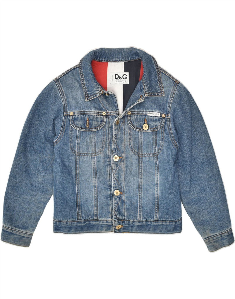 DOLCE & GABBANA Boys Denim Jacket 7-8 Years Blue Cotton | Vintage Dolce & Gabbana | Thrift | Second-Hand Dolce & Gabbana | Used Clothing | Messina Hembry 