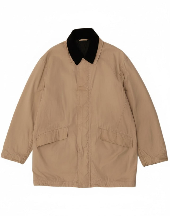 Gant Mens Overcoat UK 40 Large Beige Colourblock