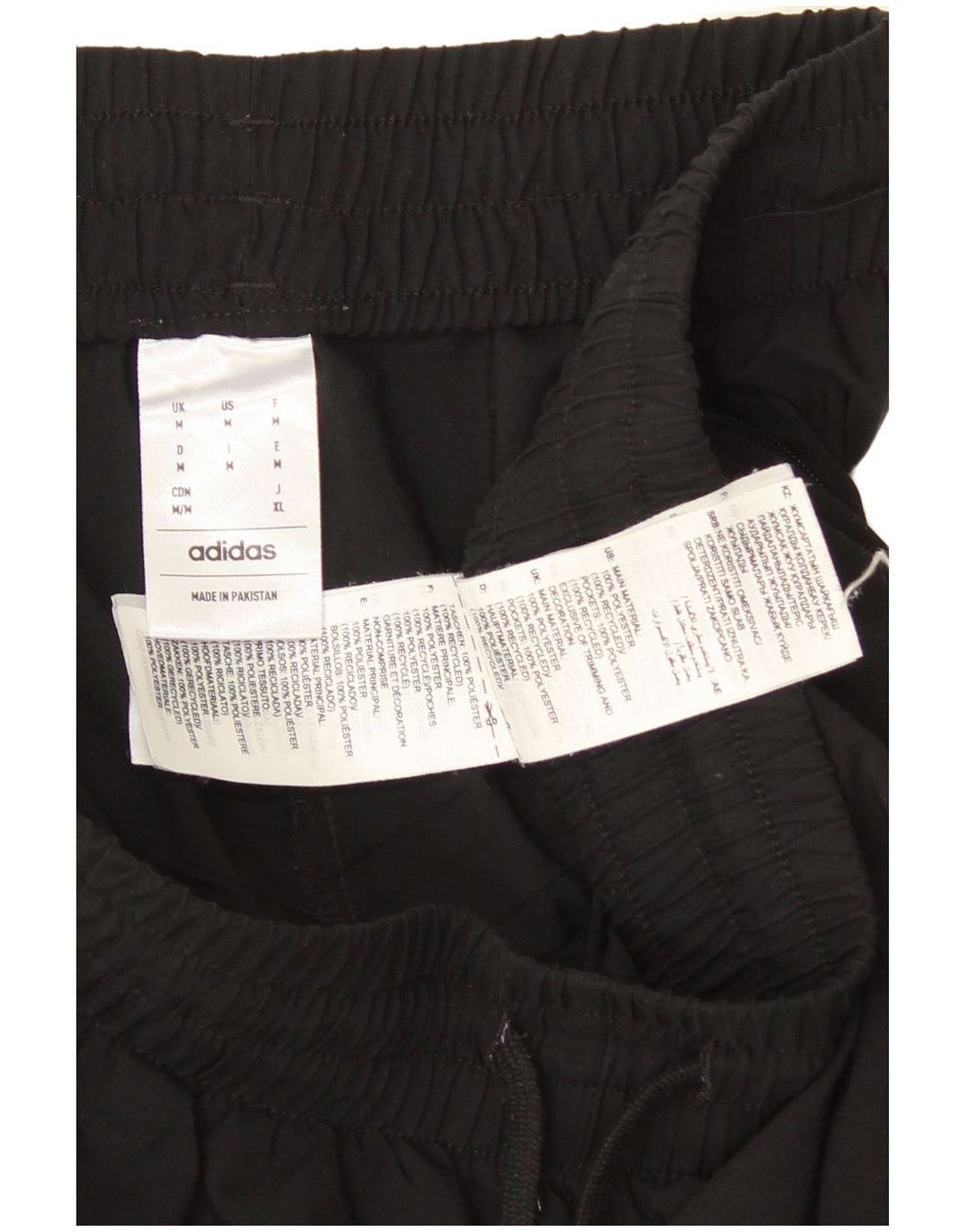 Adidas Mens Tracksuit Trousers Medium Black Polyester
