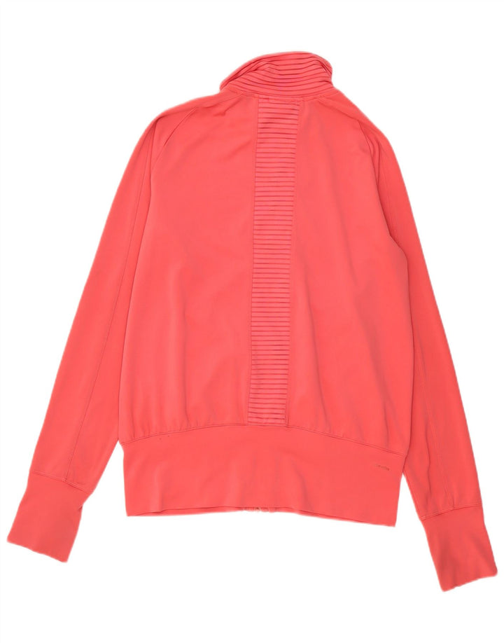 Adidas Womens Tracksuit Top Jacket UK 12/14 Medium Pink Polyester