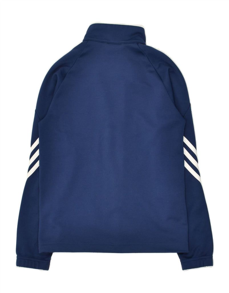 ADIDAS Boys Climalite Tracksuit Top Jacket 9-10 Years Navy Blue Polyester | Vintage Adidas | Thrift | Second-Hand Adidas | Used Clothing | Messina Hembry 