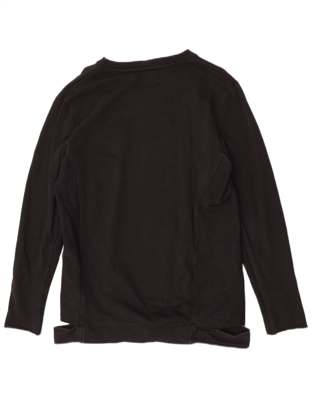 Zara Mens Sweatshirt Jumper Large Black Cotton