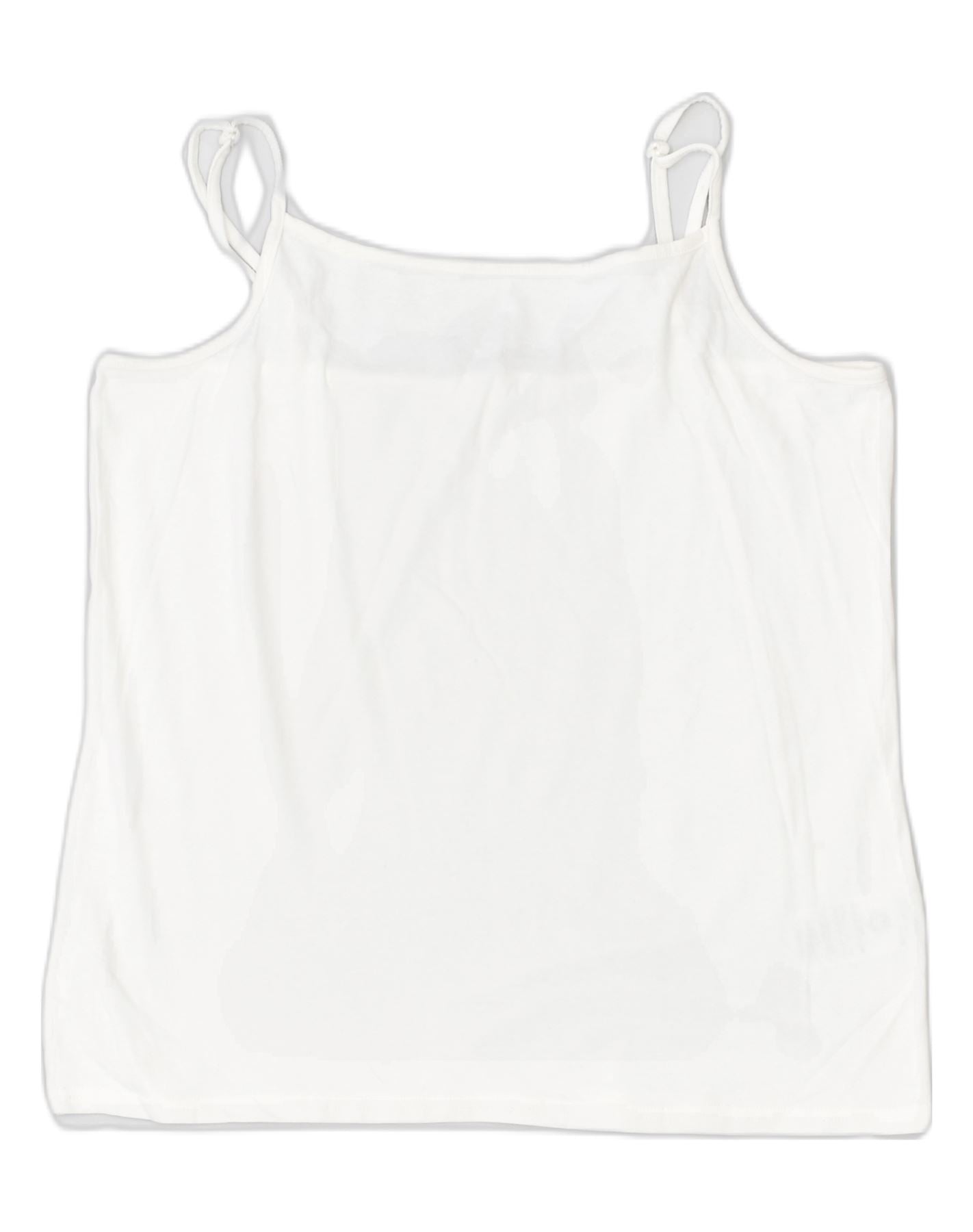 BLUE MOTION Womens Crop Cami Top IT 48/50 XL White Cotton, Vintage &  Second-Hand Clothing Online