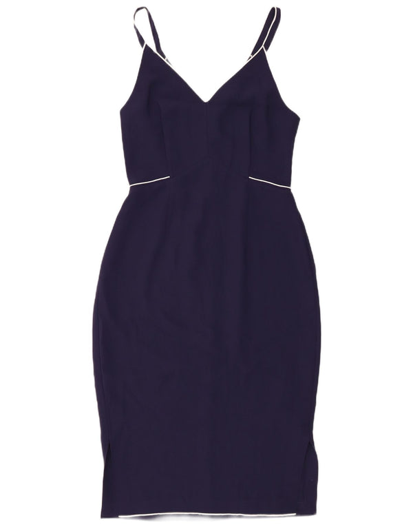 Whistles Womens Sleeveless Bodycon Dress UK 10 Small  Navy Blue Polyester