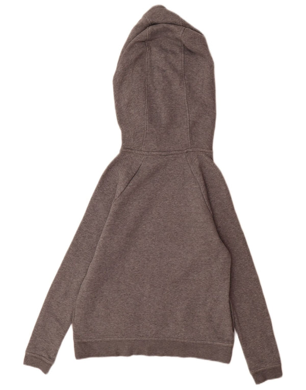 Nike Womens Hoodie Jumper UK 6 XS Grey Cotton