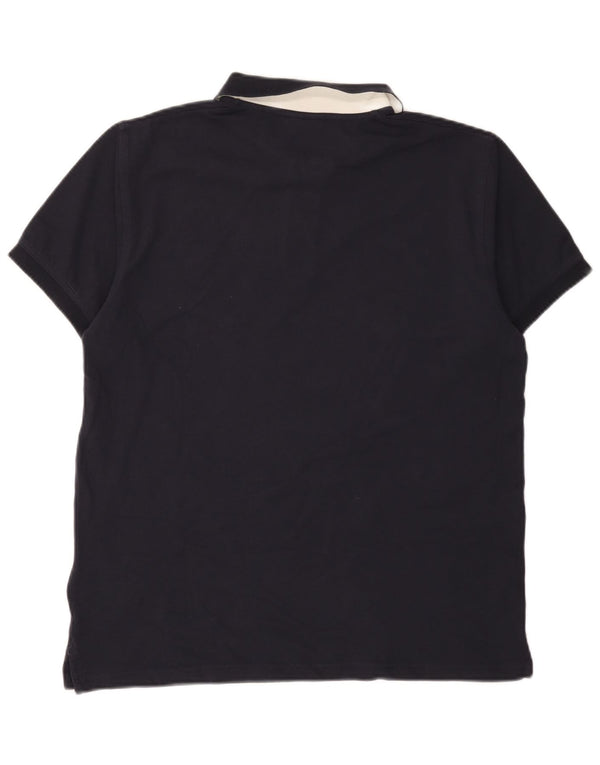 Gant Mens Polo Shirt Large Navy Blue Cotton