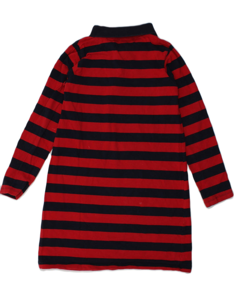 RALPH LAUREN Girls Long Sleeve Polo Dress 5-6 Years Red Striped Cotton | Vintage Ralph Lauren | Thrift | Second-Hand Ralph Lauren | Used Clothing | Messina Hembry 