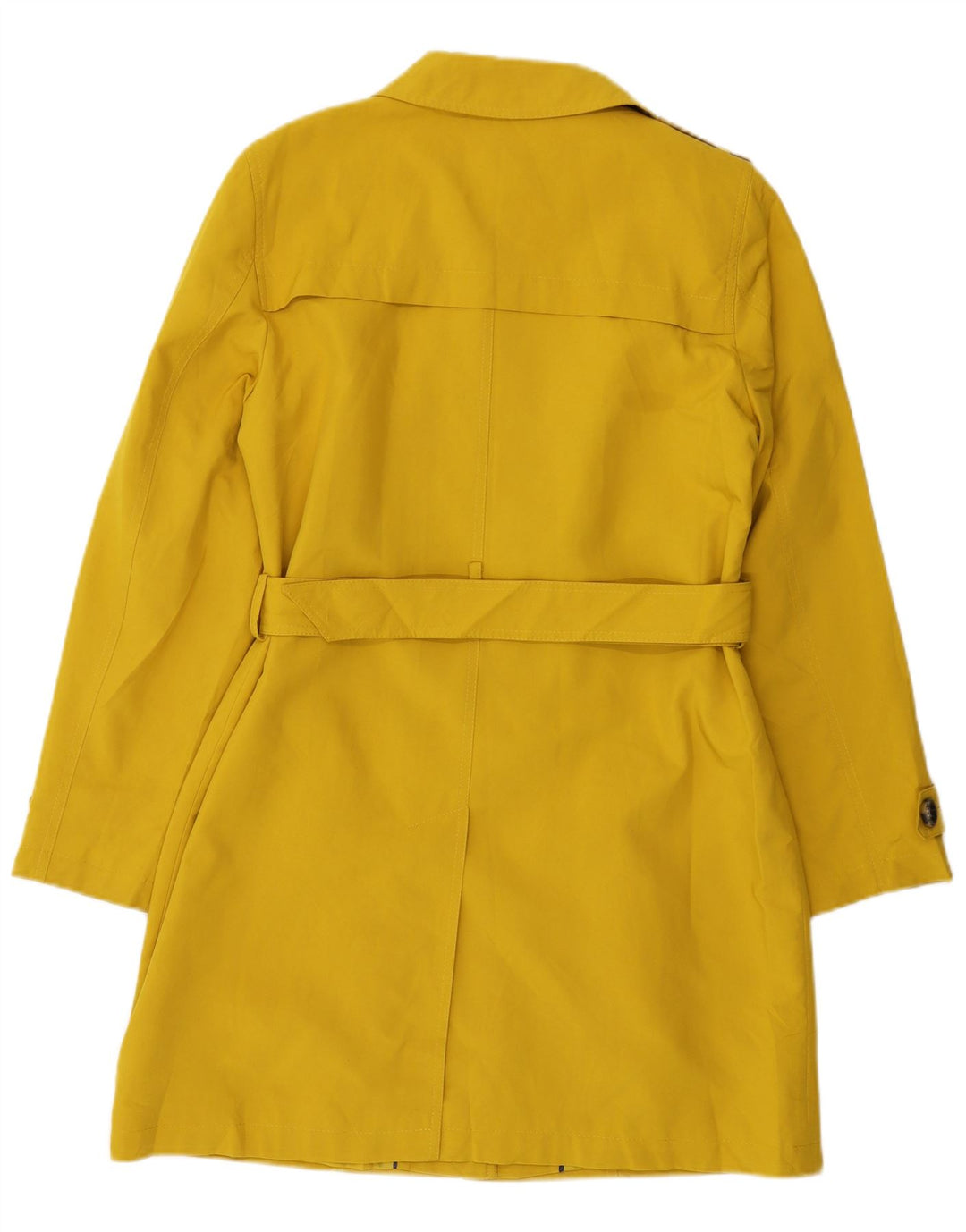 Marks & Spencer Womens Trench Coat UK 14 Medium  Yellow Polyester