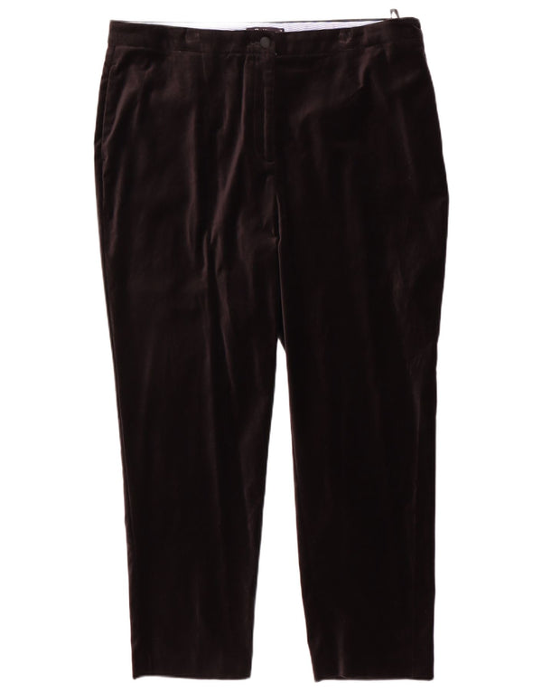 Marks & Spencer Womens Tapered Chino Trousers UK 18 XL W38 L27 Black Cotton
