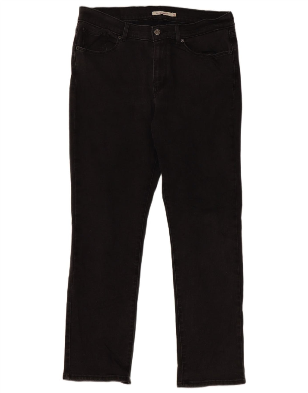 Levi's Womens Classics Classic Fit Straight Jeans US 10 Large W30 L30 Black