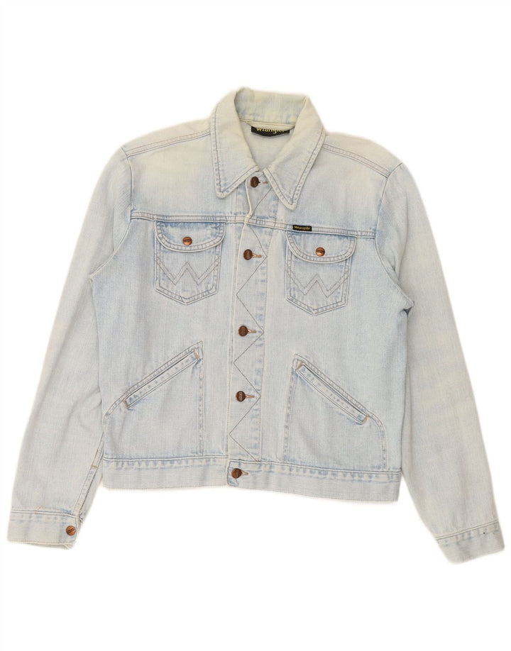 WRANGLER Womens Denim Jacket UK 16 Large Blue Cotton