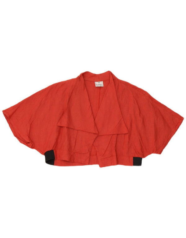 Vintage Womens 2 Piece Skirt Set IT 44 Medium W26  Red Colourblock Linen