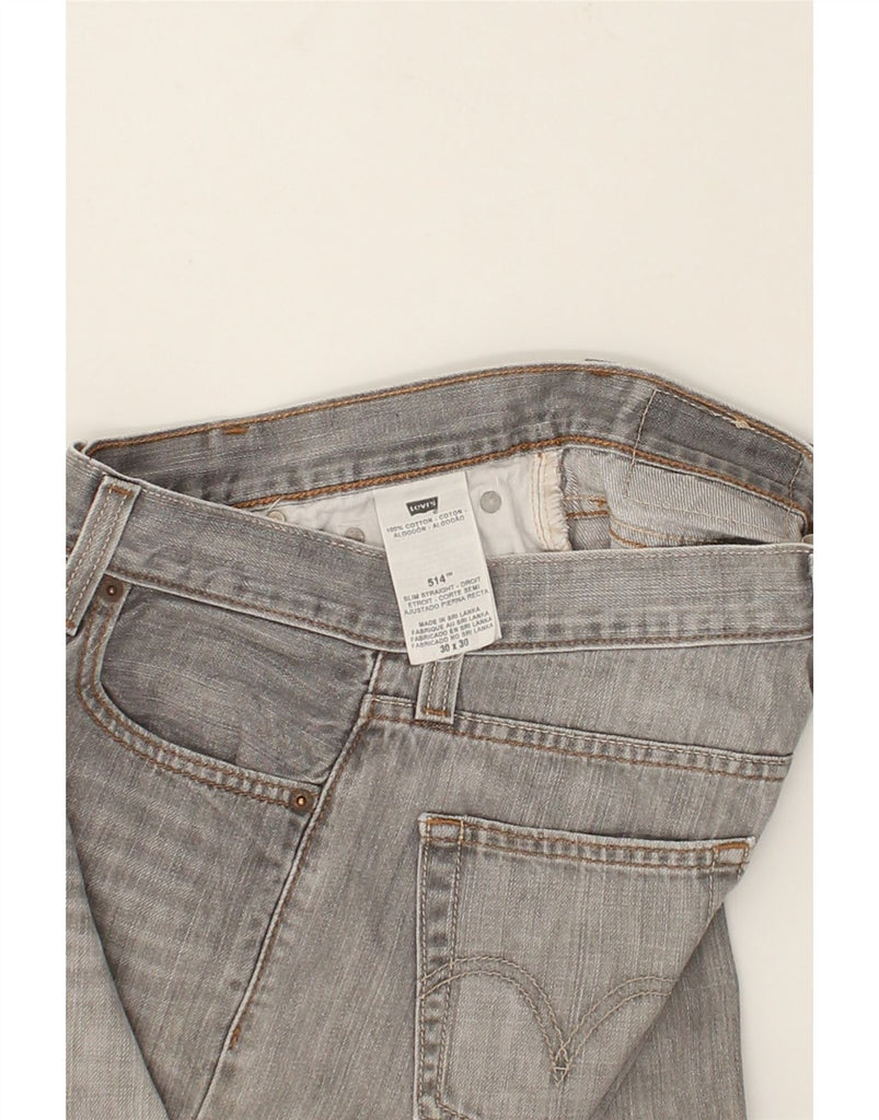 LEVI'S Mens 514 Straight Jeans W30 L30  Grey Cotton | Vintage Levi's | Thrift | Second-Hand Levi's | Used Clothing | Messina Hembry 