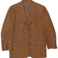 Vintage Mens 3 Button Blazer Jacket IT 49 Medium Brown Flecked