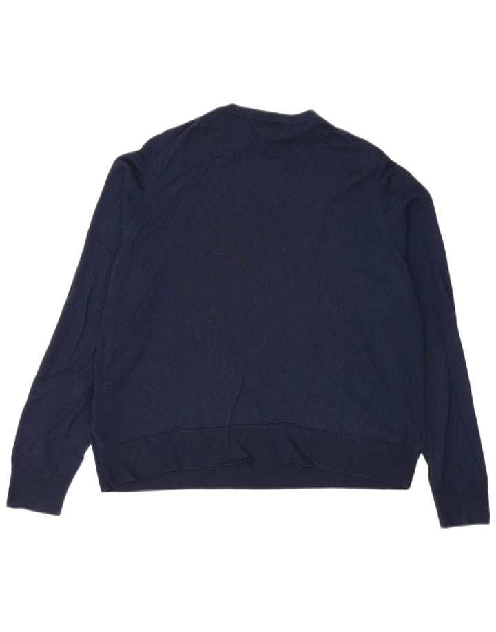 Marks & Spencer Womens Crew Neck Jumper Sweater UK 20 2XL Navy Blue