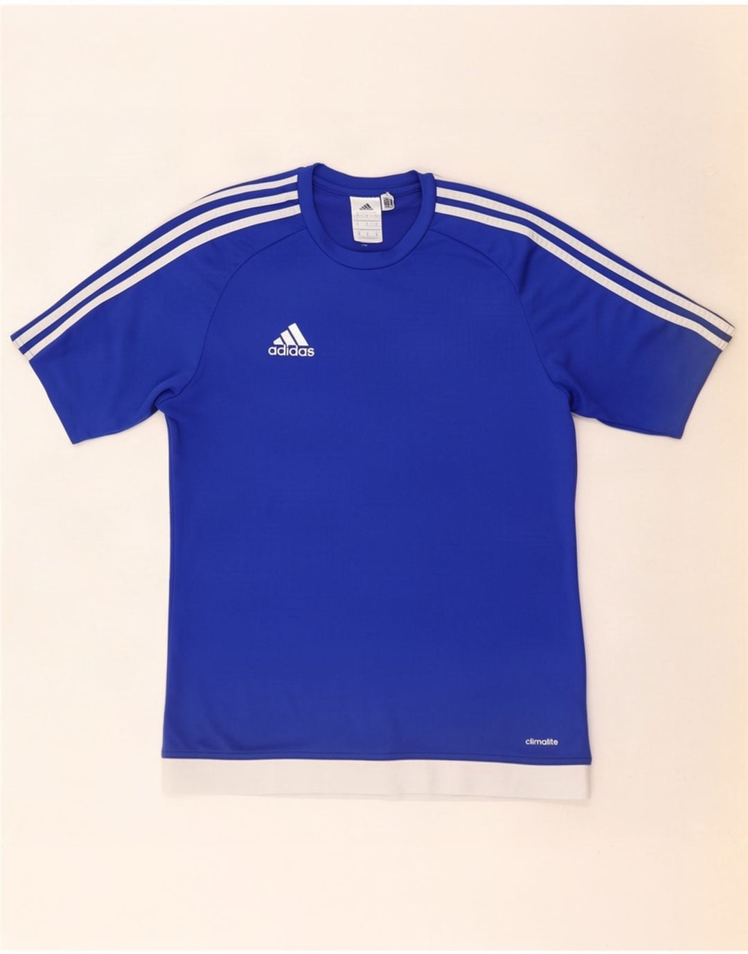 Adidas Mens Climalite T-Shirt Top Small Blue Colourblock Polyester