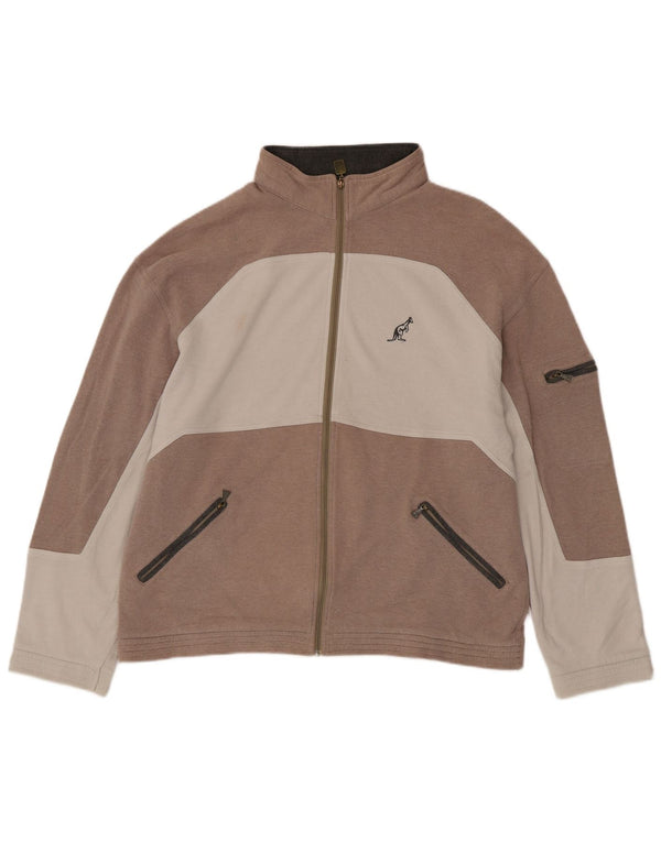 AUSTRALIAN L'ALPINA Mens Tracksuit Top Jacket IT 54 XL Beige Colourblock