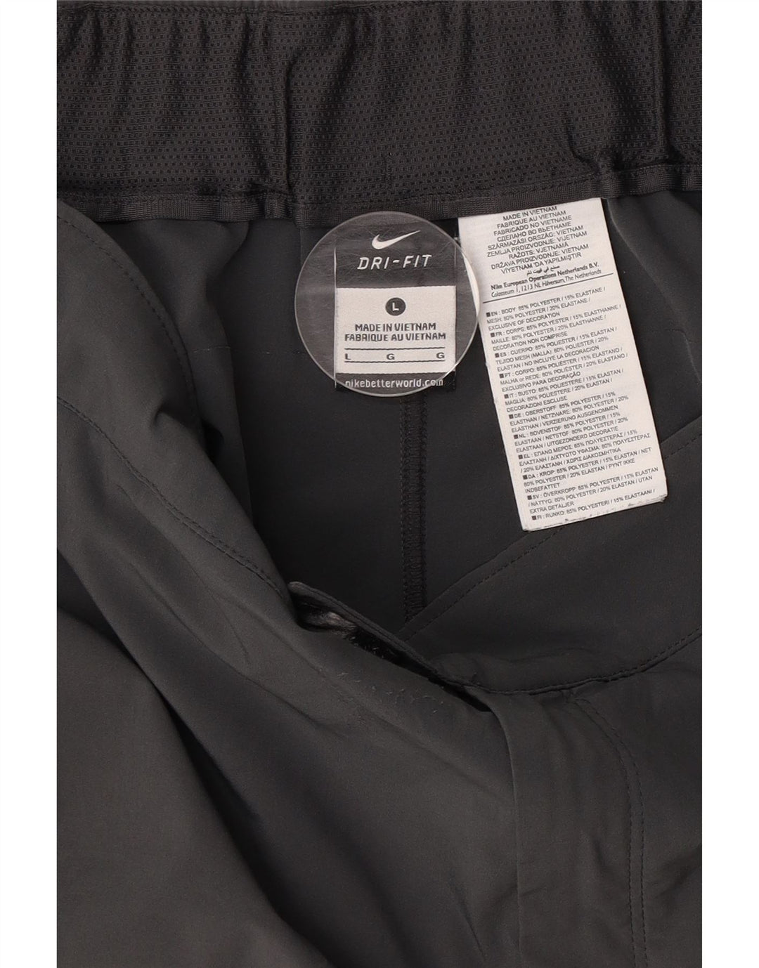 NIKE Mens Dri Fit Chino Shorts Large W34 Grey Polyester