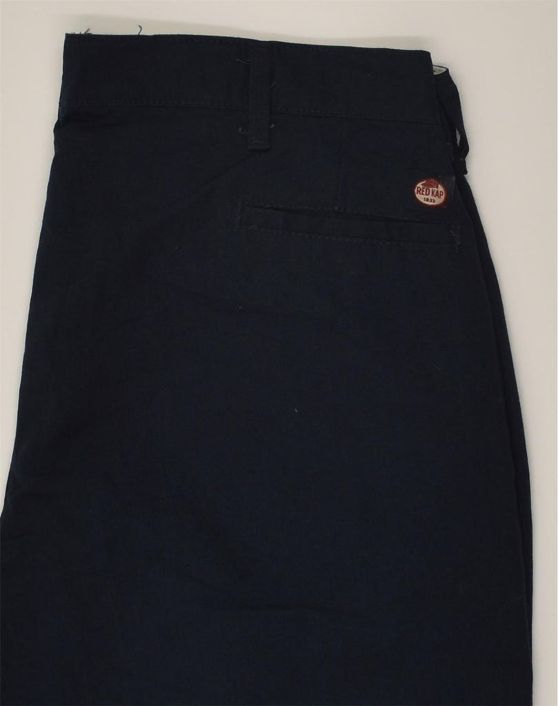 VINTAGE Mens Straight Chino Trousers W40 L30 Navy Blue Polyester | Vintage Vintage | Thrift | Second-Hand Vintage | Used Clothing | Messina Hembry 