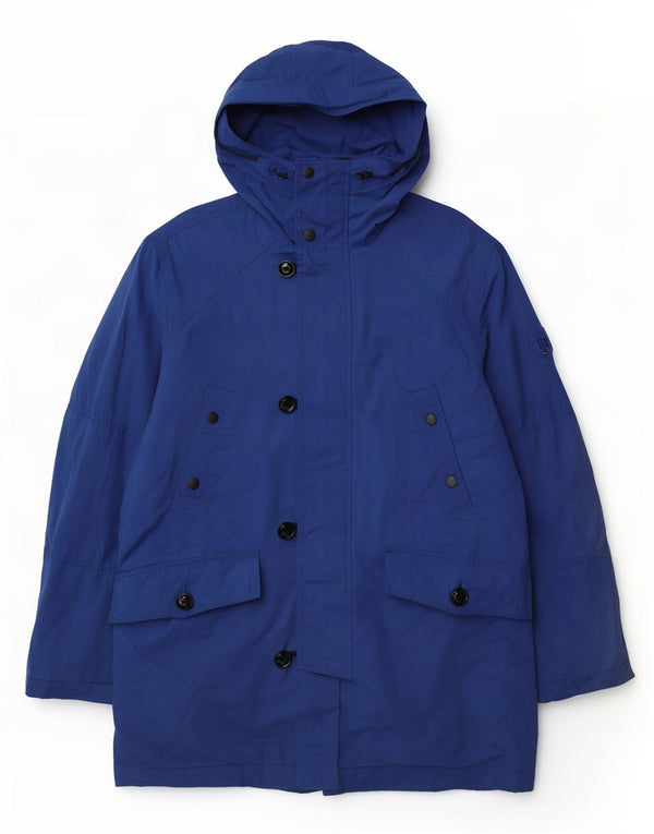 Tommy Hilfiger Mens Hooded Parka Jacket UK 40 Large Blue Polyester